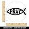 Pray Ichthys Fish Christian Sketch Rubber Stamp for Stamping Crafting Planners